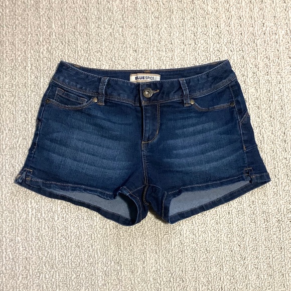Blue Spice Stretch Denim Shorts - Picture 1 of 5